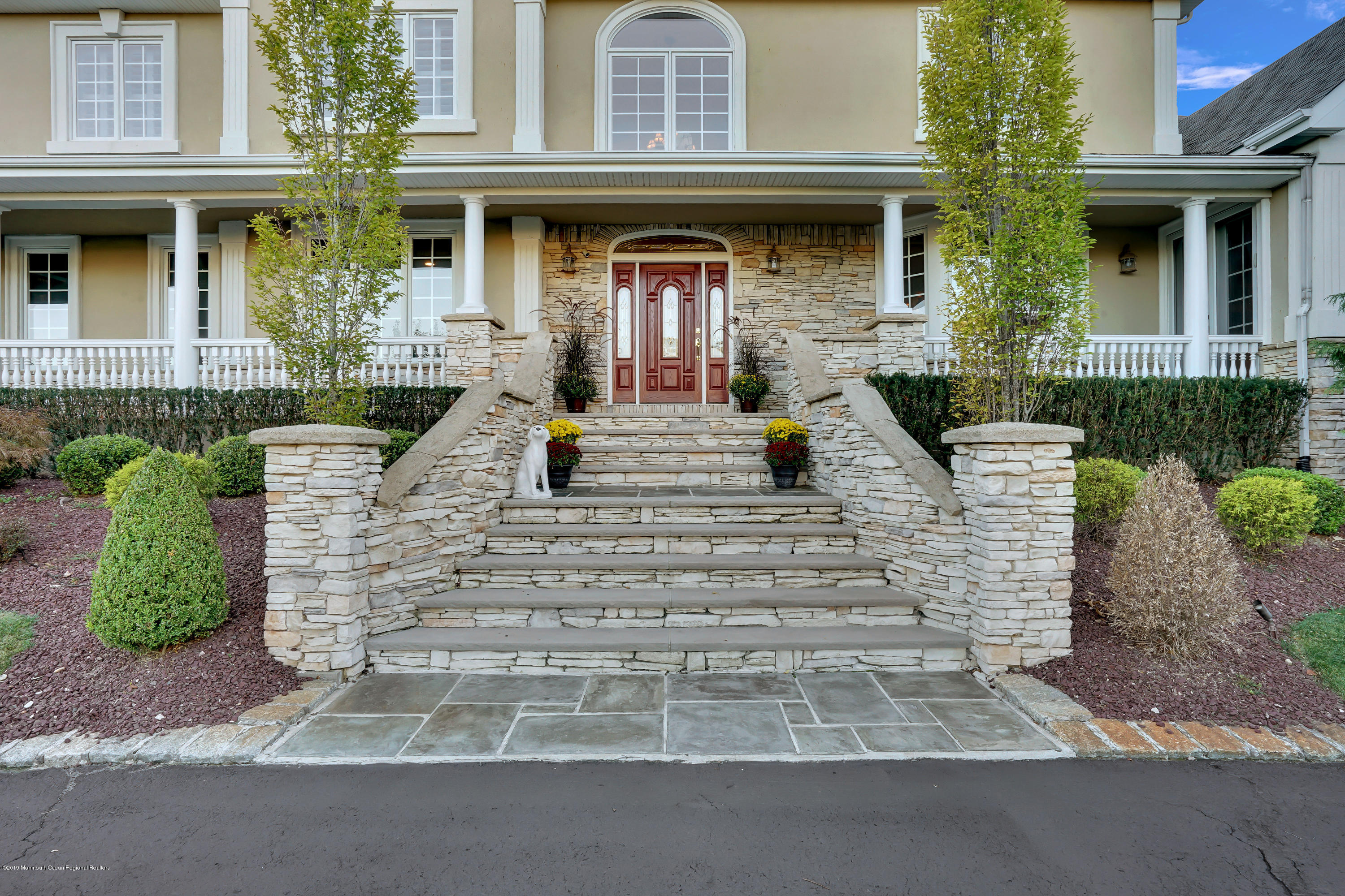 109 Stone Hill Road Colts Neck, NJ 07722 - Photo 3 of 58 Magnificent Stacked Stone Stairs