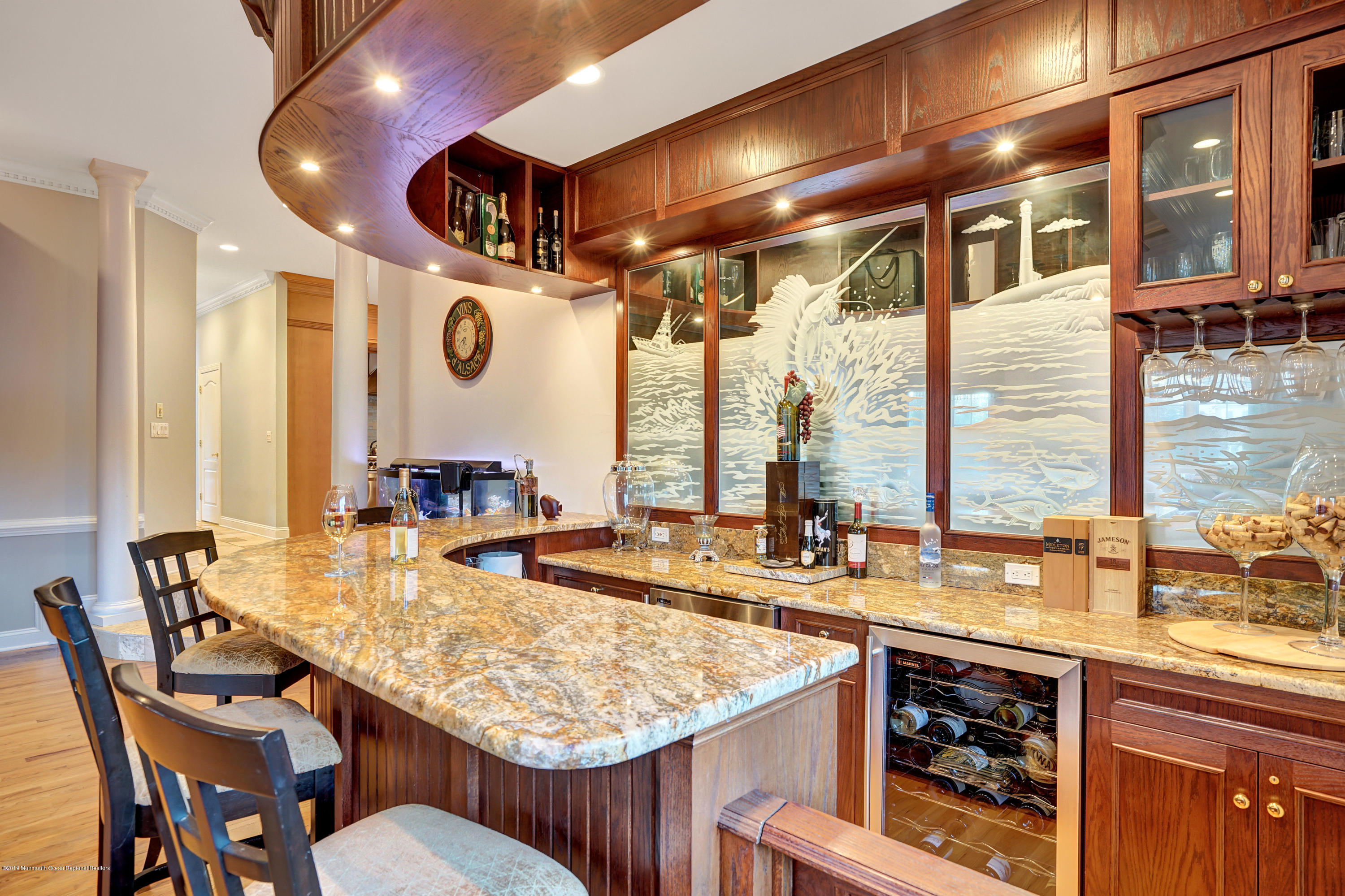 109 Stone Hill Road Colts Neck, NJ 07722 - Photo 23 of 58 Lighted Custom Wet Bar