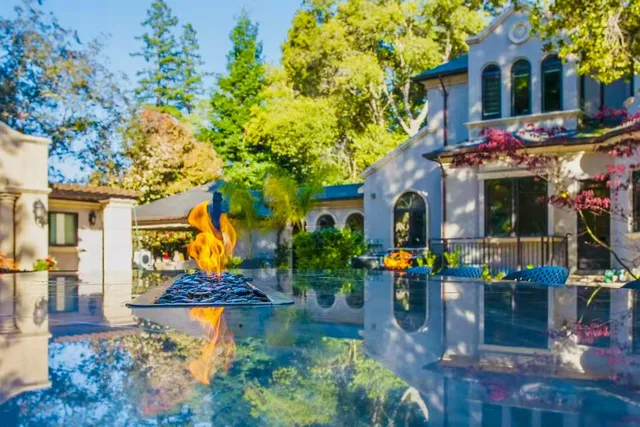 a front view of a building with retail shops