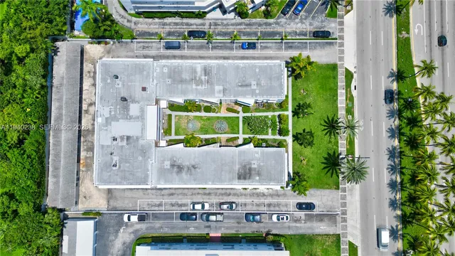 a view of a city with tall buildings