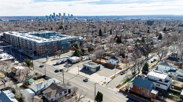 an aerial view of multiple house