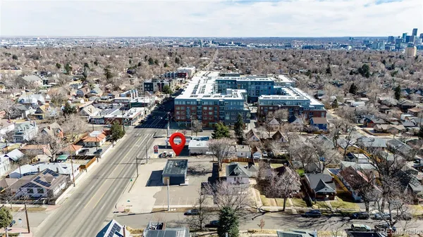 an aerial view of multiple house
