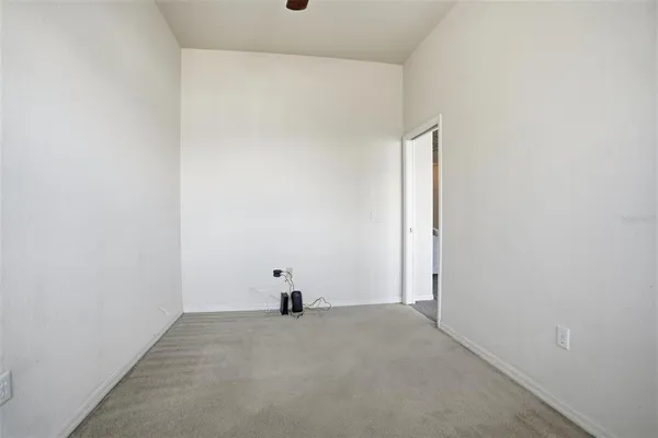 a view of a room with rack on the wall