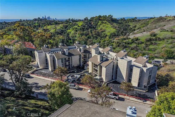 an aerial view of multiple house