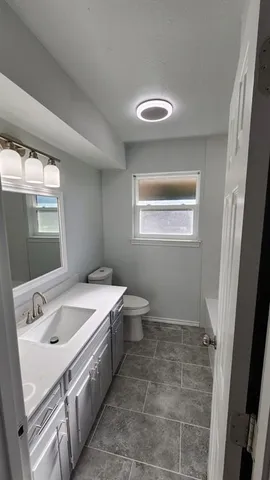 a bathroom with a sink and a toilet