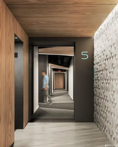 a view of a hallway of the house