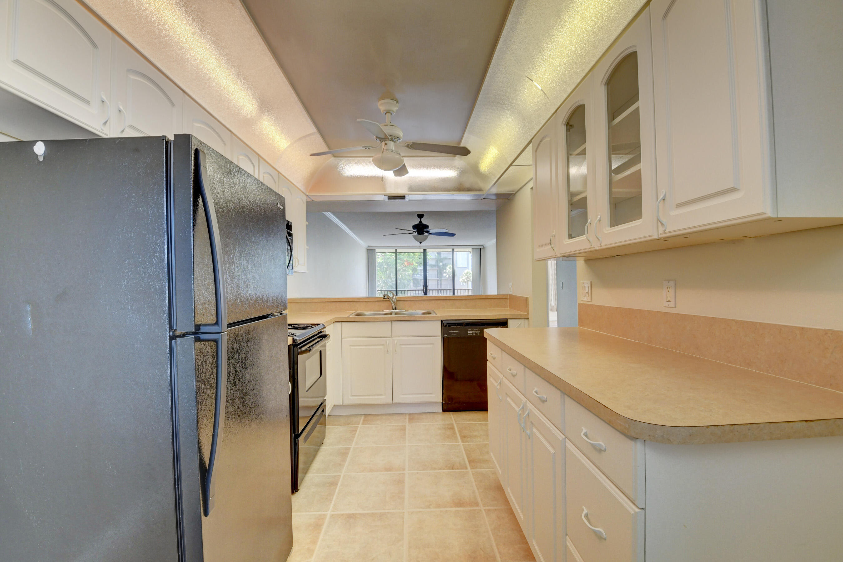 16 Royal Palm Way, Unit 202 Boca Raton, FL 33432 - Photo 9 of 54 a kitchen with a refrigerator and a sink