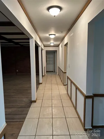 a view of hallway with stairs