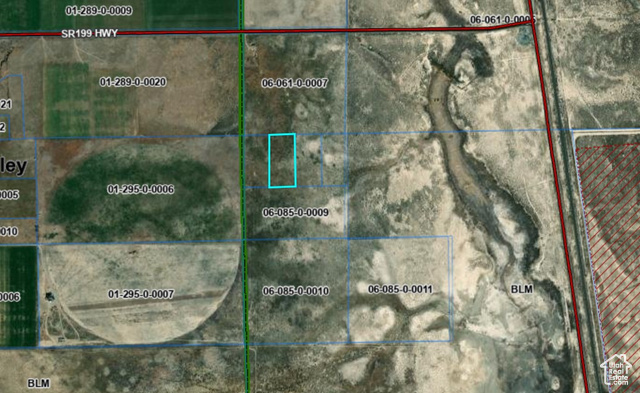 311 East State Road South Rush Valley, UT 84069 - Photo 1 of 1 Aerial overview of property's location featuring property boundaries highlighted