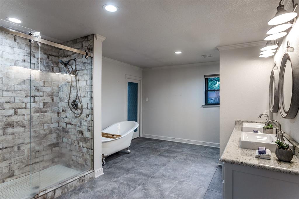 950 Turner Way Mansfield, TX 76063 - Photo 17 of 29 a bathroom with a granite countertop sink toilet and shower