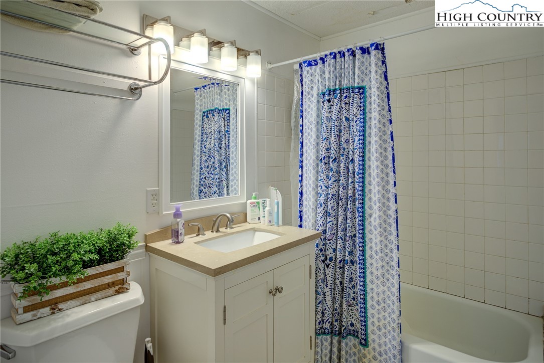160 Zeb Street, Unit C104 Boone, NC 28607 - Photo 12 of 21 a bathroom with a sink a toilet and shower