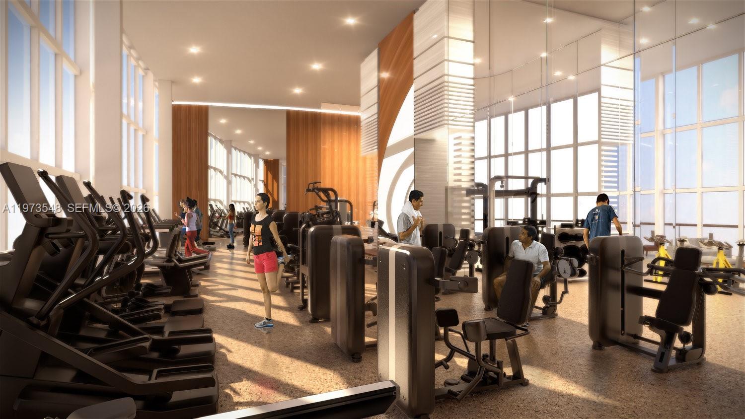 1643 Brickell Avenue, Unit 903 Miami, FL 33129 - Photo 4 of 18 a view of a room with gym equipment