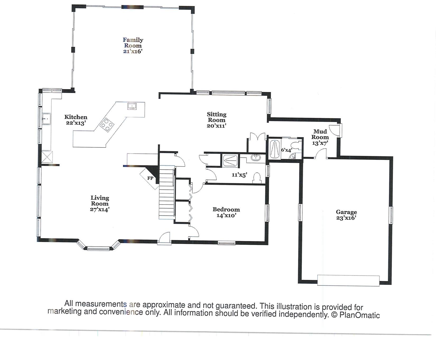 22 Bay Road Cotuit, MA 02635 - Photo 35 of 36 First Floor Layout 22 Bay Road