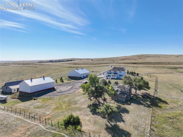Bird's eye view with a rural view