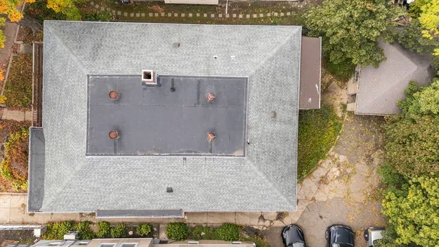 an aerial view of multiple house