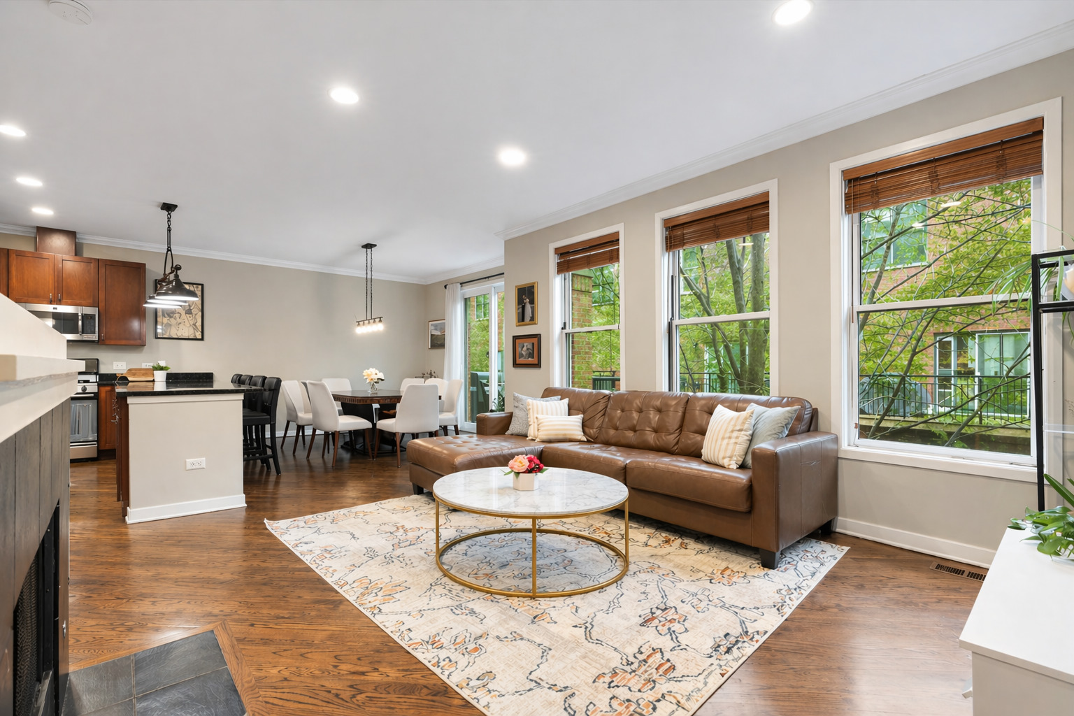 1012 South Loomis Street, Unit D Chicago, IL 60607 - Photo 3 of 17 a living room with furniture and a large window