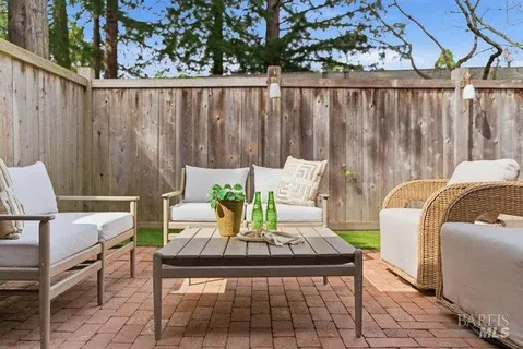 a view of a wooden fence