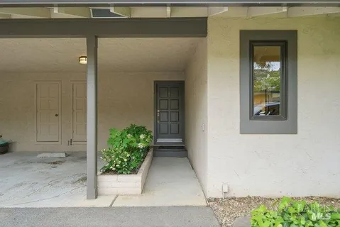 a view of the door of the house