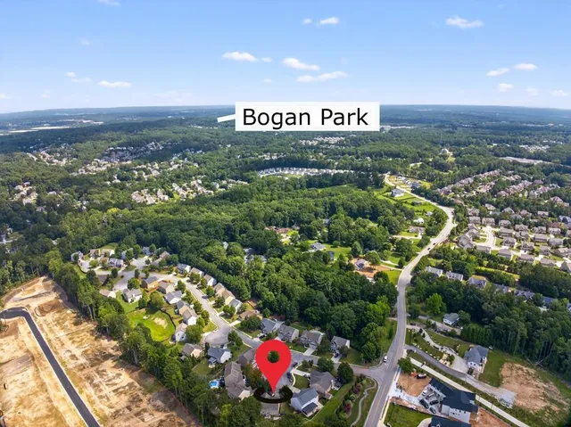 an aerial view of city