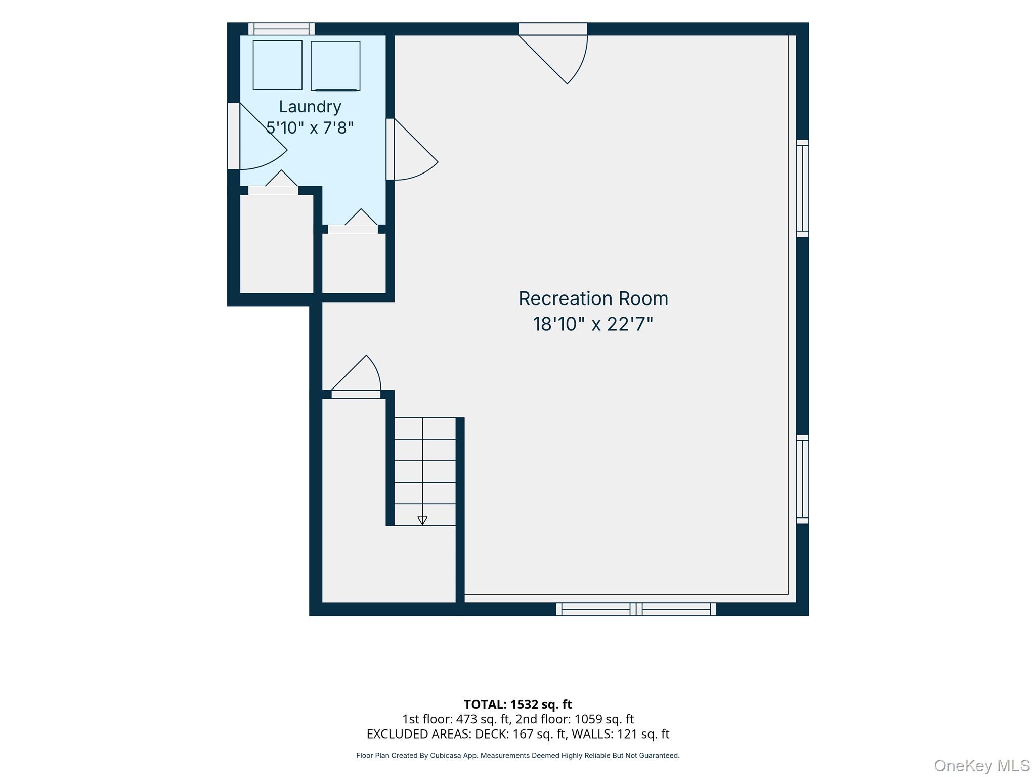 115 Clarendon Road Ronkonkoma, NY 11779 - Photo 45 of 45 Basement Floor plan with dimenstions