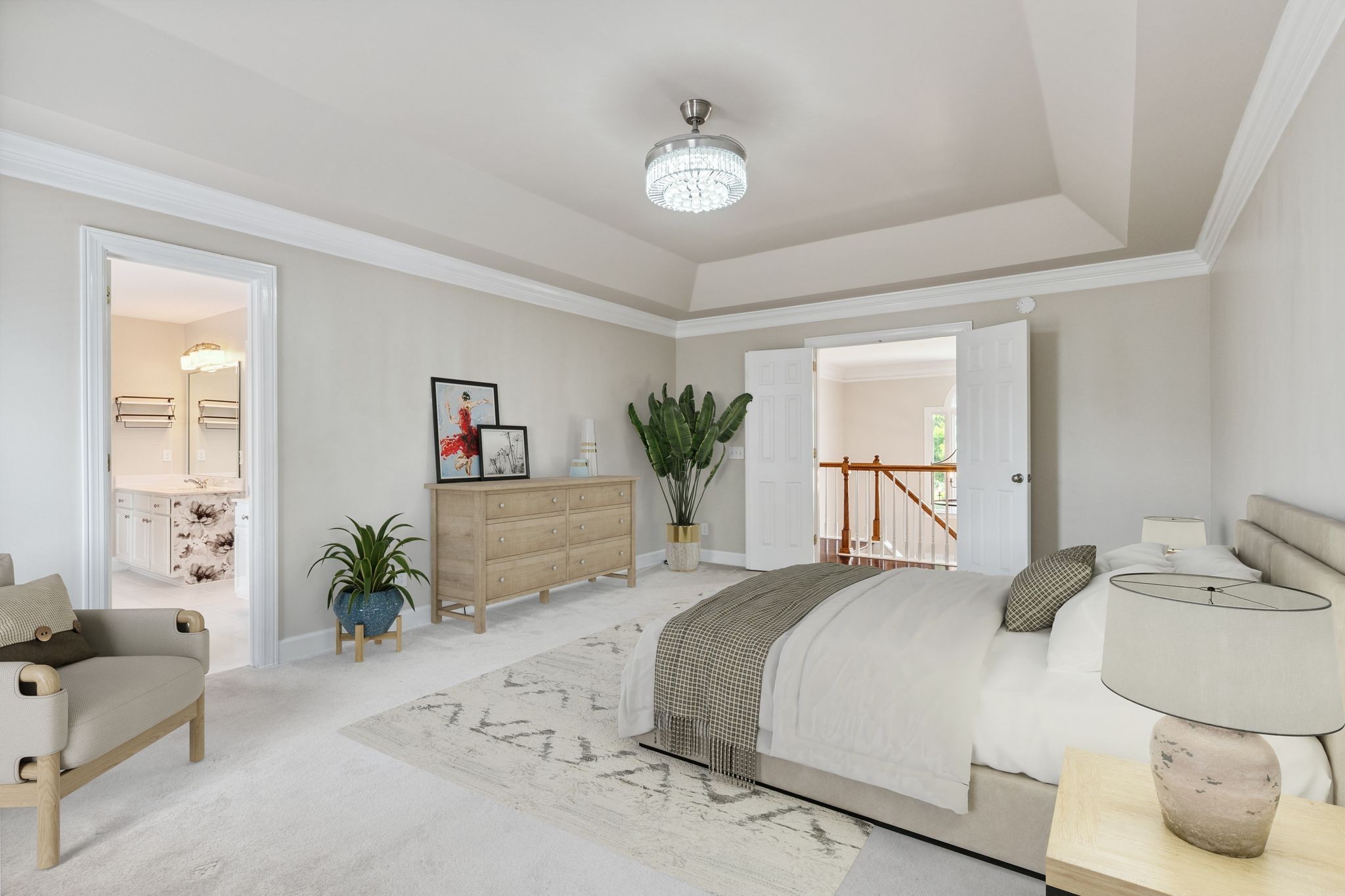 2105 Chels Way Old Hickory, TN 37138 - Photo 5 of 47 a bedroom with a large bed and potted plant