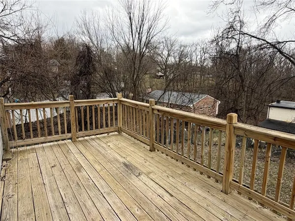 a view of wooden deck