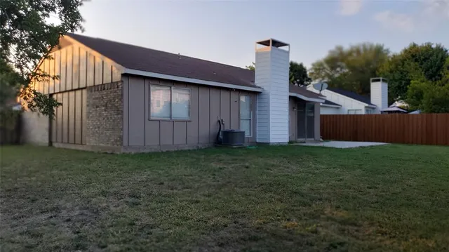a backyard of a house