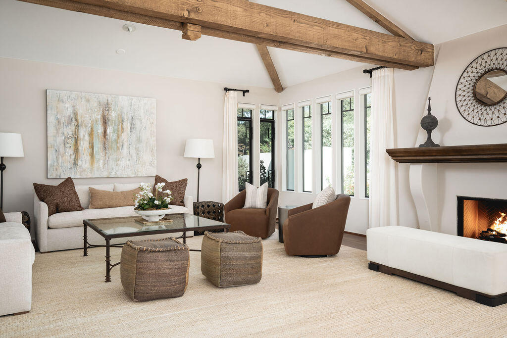 840 Ivy Lane Montecito, CA 93108 - Photo 12 of 57 a living room with furniture and a fireplace