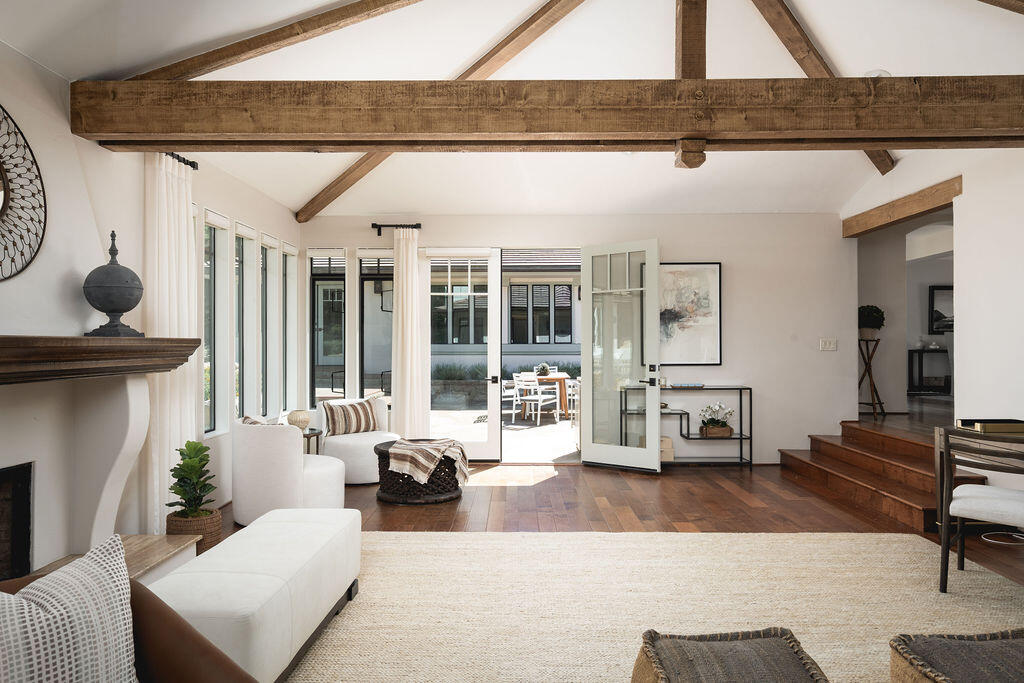 840 Ivy Lane Montecito, CA 93108 - Photo 19 of 57 a living room with furniture and a chandelier