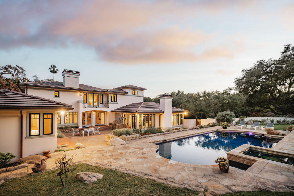 840 Ivy Lane Montecito, CA 93108 - Photo 2 of 57 a view of a house with swimming pool and sitting area