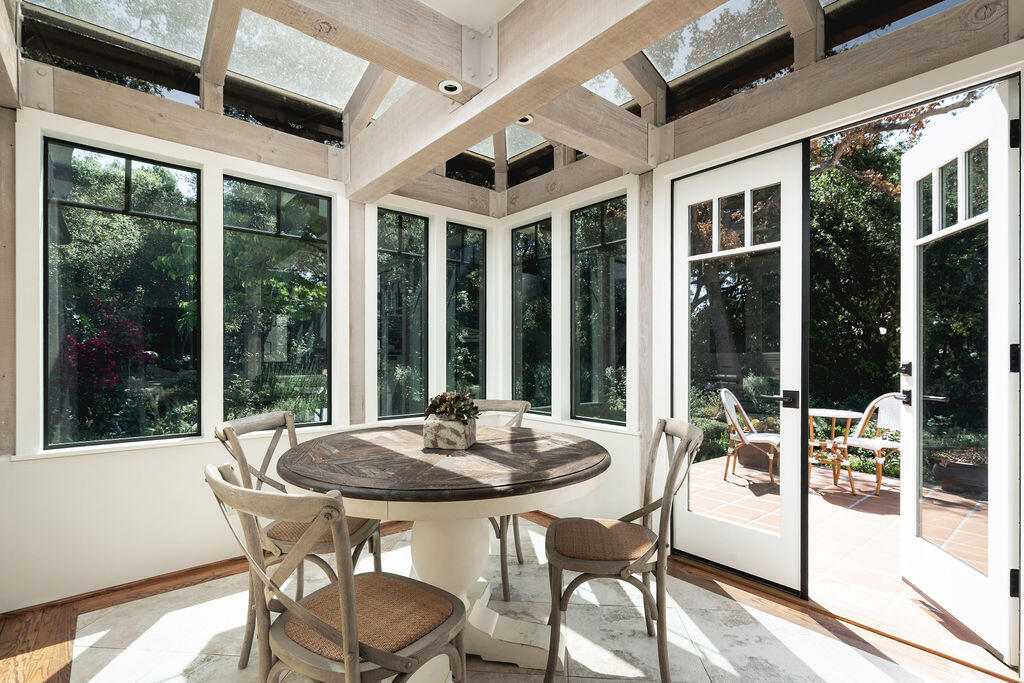840 Ivy Lane Montecito, CA 93108 - Photo 32 of 57 a view of a patio with a dining table and chairs