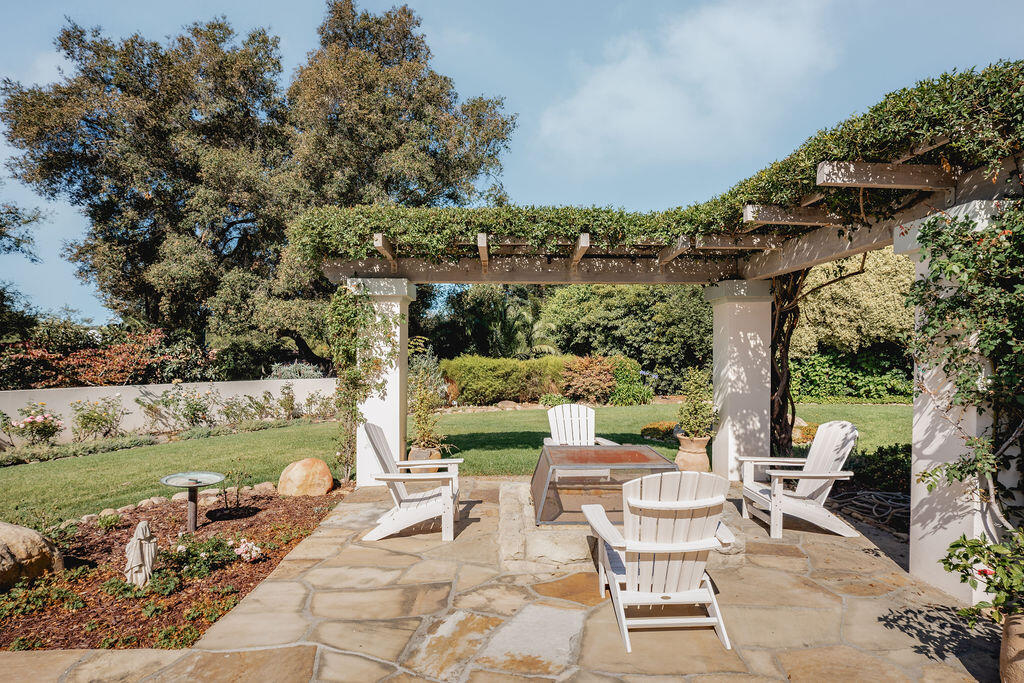 840 Ivy Lane Montecito, CA 93108 - Photo 57 of 57 a view of a patio with couches table and chairs and potted plants