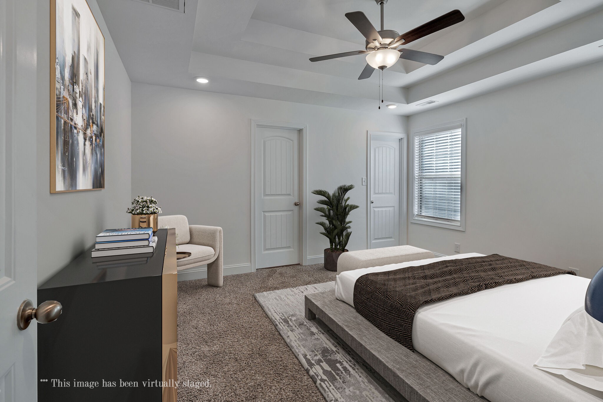 1112 Racker Drive Clarksville, TN 37043 - Photo 5 of 17 a bedroom with a bed and a chandelier
