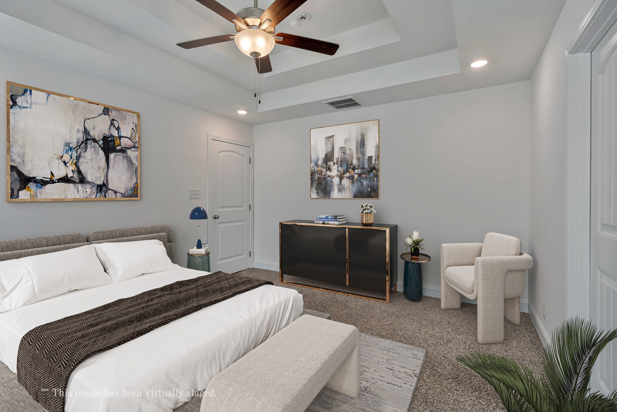 1112 Racker Drive Clarksville, TN 37043 - Photo 6 of 17 a bedroom with a bed and a chandelier