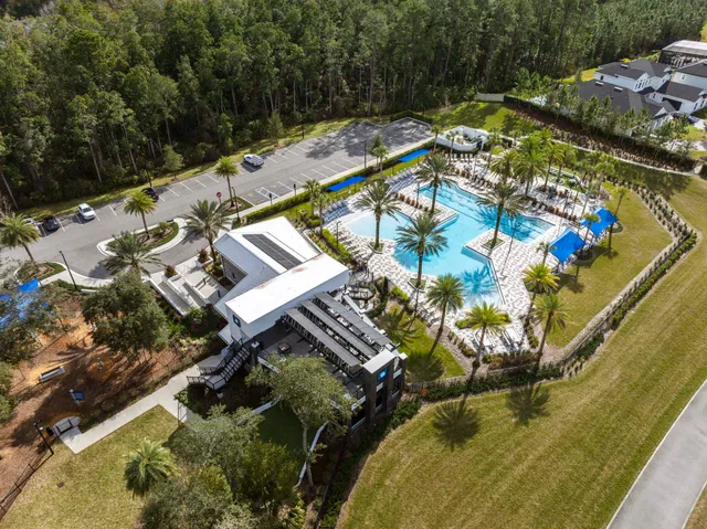 a view of yard and swimming pool