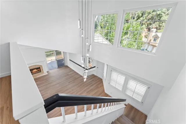a view of a living room and dining room