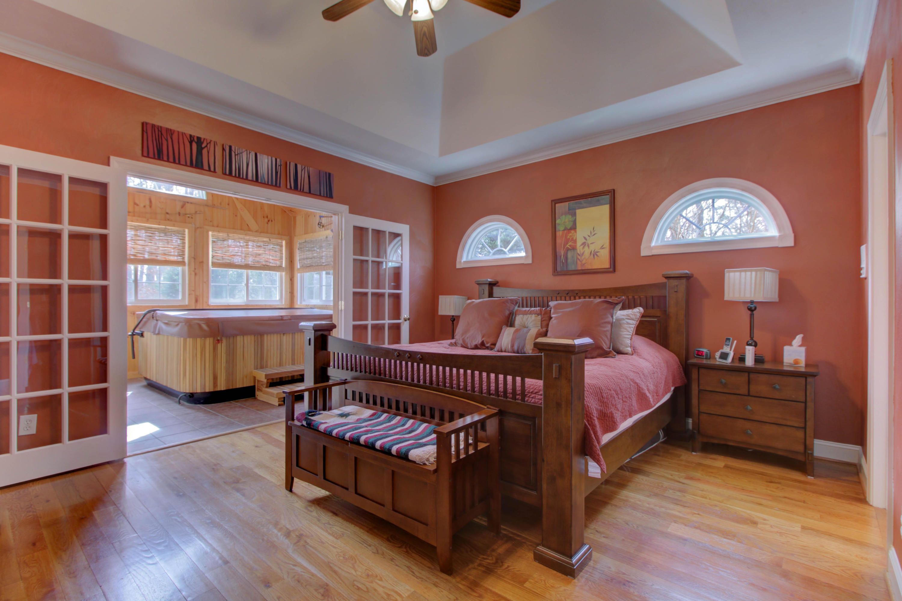 80 Cobblestone Drive Blue Ridge, VA 24064 - Photo 24 of 59 a bedroom with bed and a large window