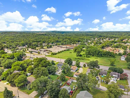 a view of a lake with houses