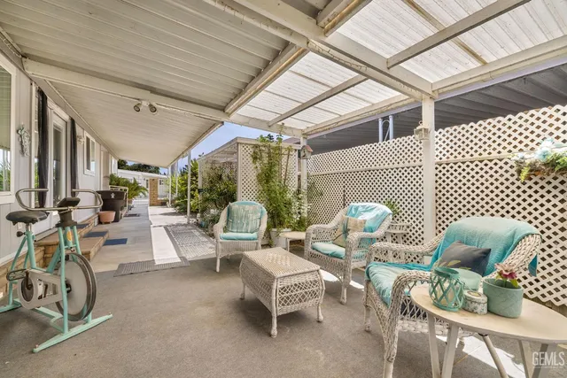 a outdoor space with furniture