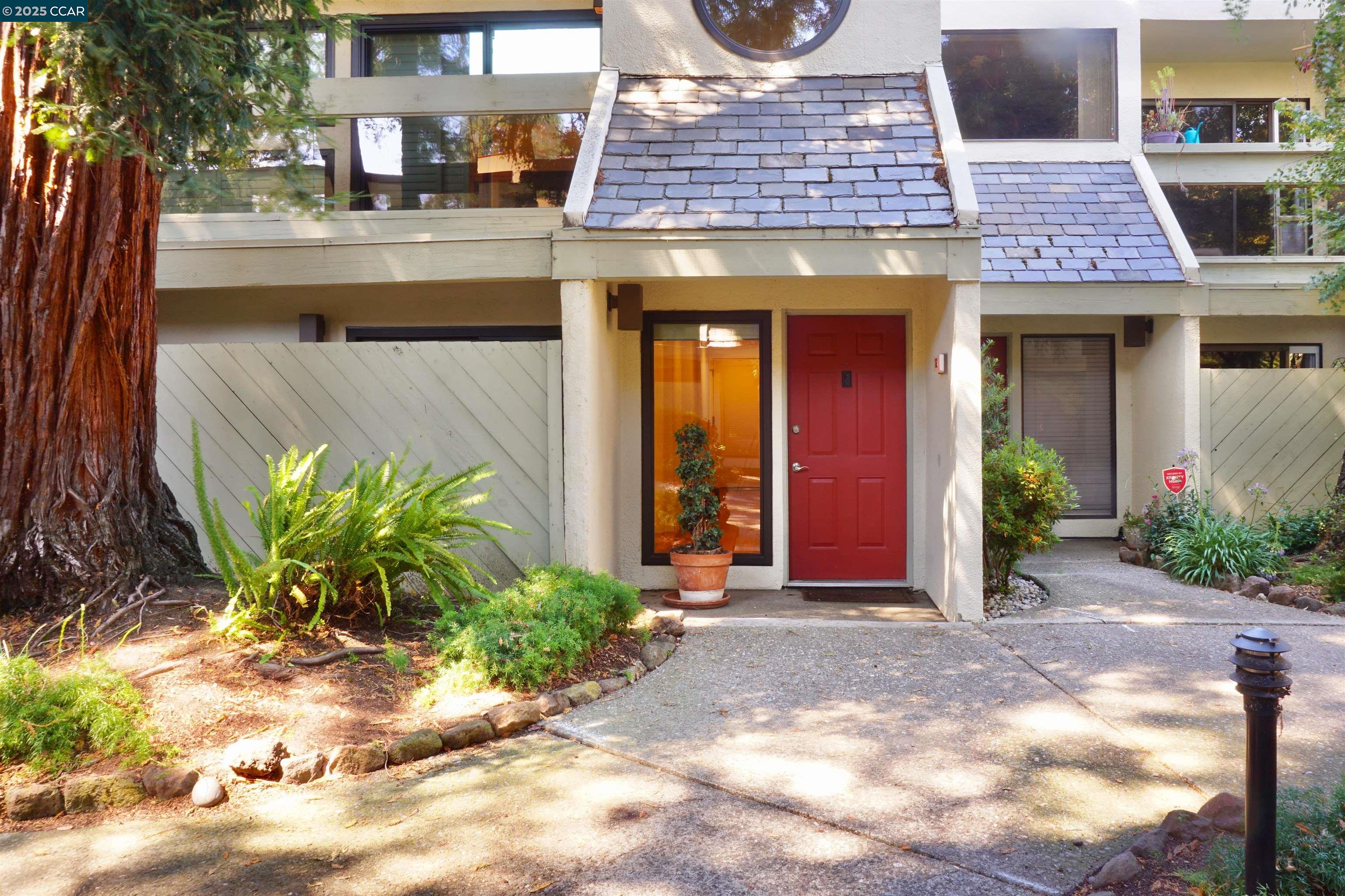 a front view of a house