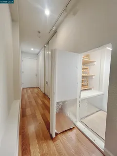 a view of livingroom with wooden floor