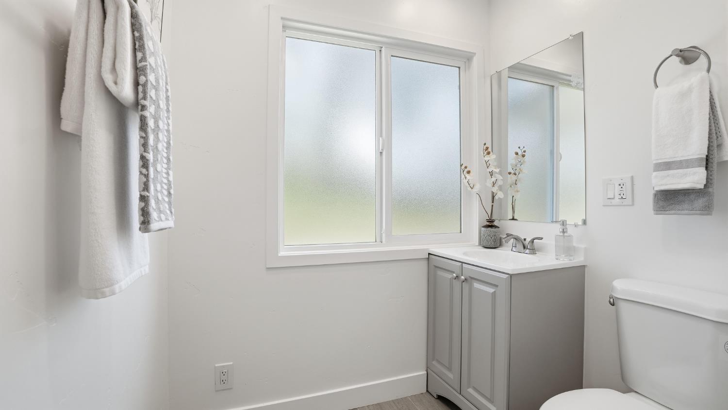 6741 Big Sandy Lane Placerville, CA 95667 - Photo 16 of 25 a bathroom with a sink and mirror with toilet