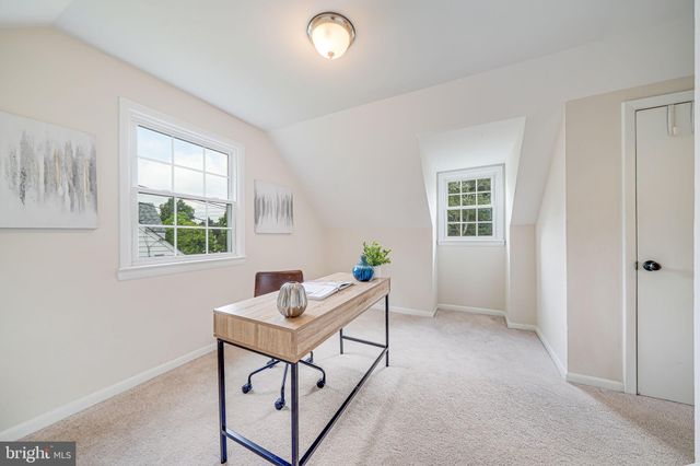 a workspace with table and chair