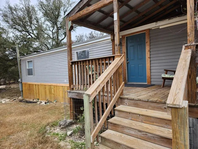 a house view with a seating space