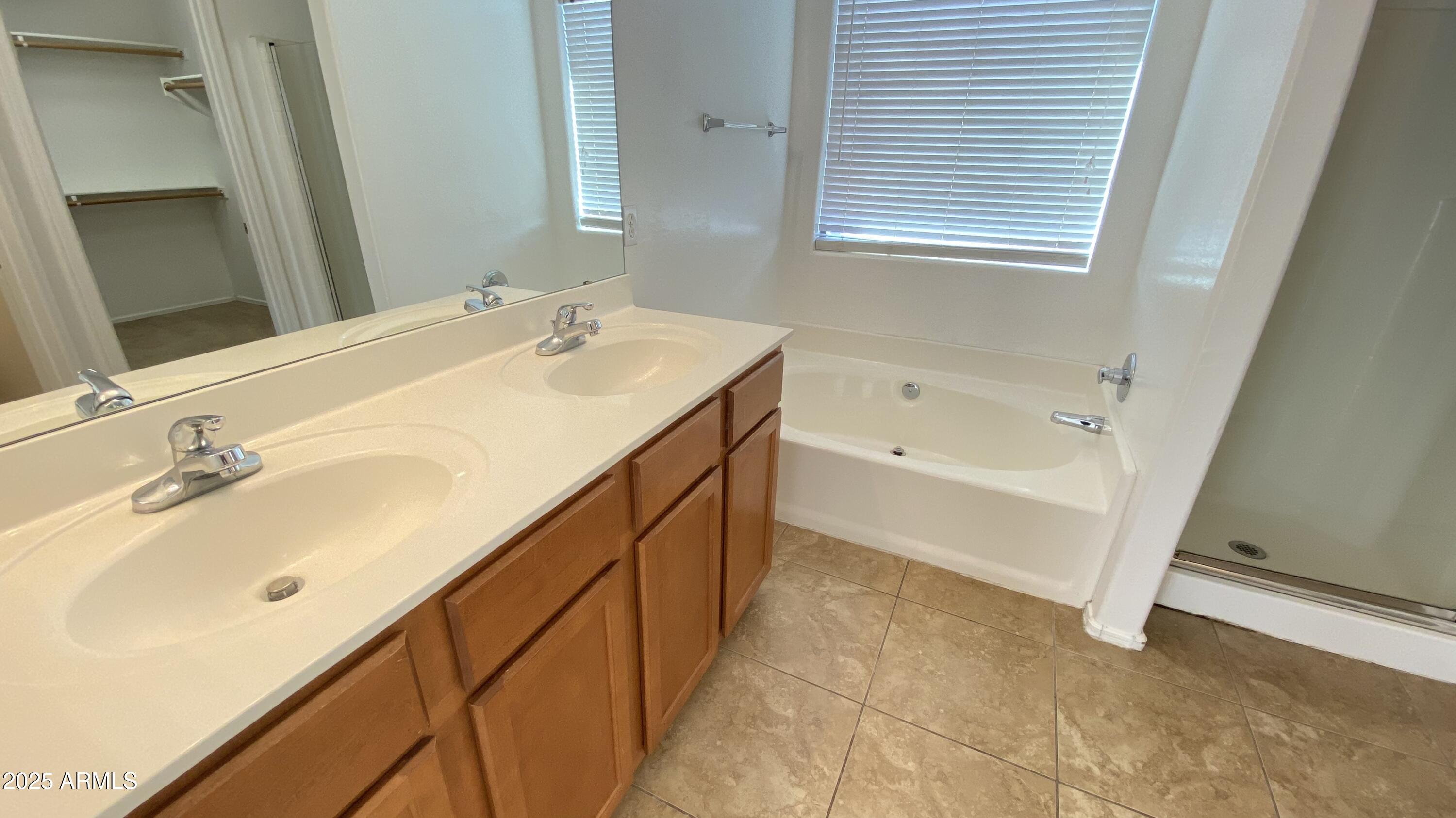7425 West Crown King Road Phoenix, AZ 85043 - Photo 16 of 27 a bathroom with a tub sink and mirror