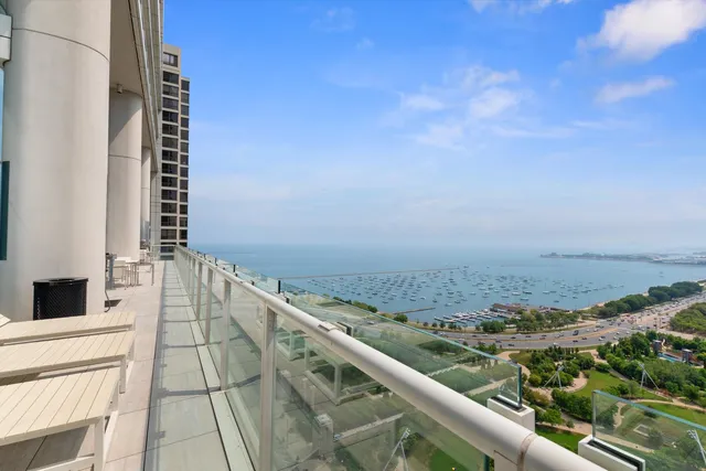 a view of balcony with city view