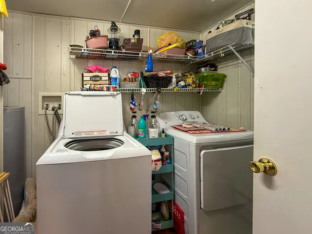 a room with storage and utility