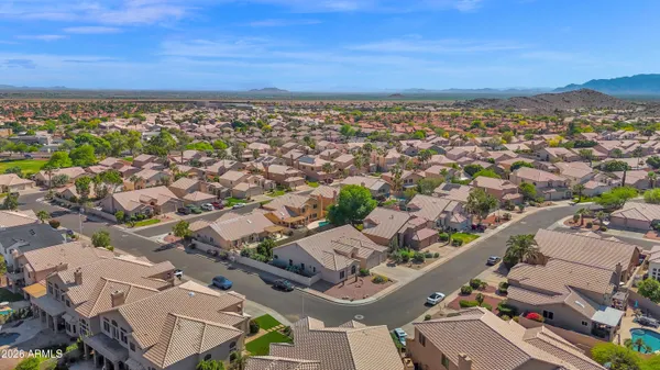 an aerial view of a city