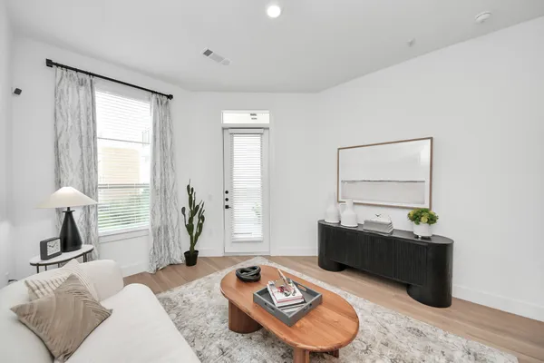 a view of swimming pool with outdoor seating and yard