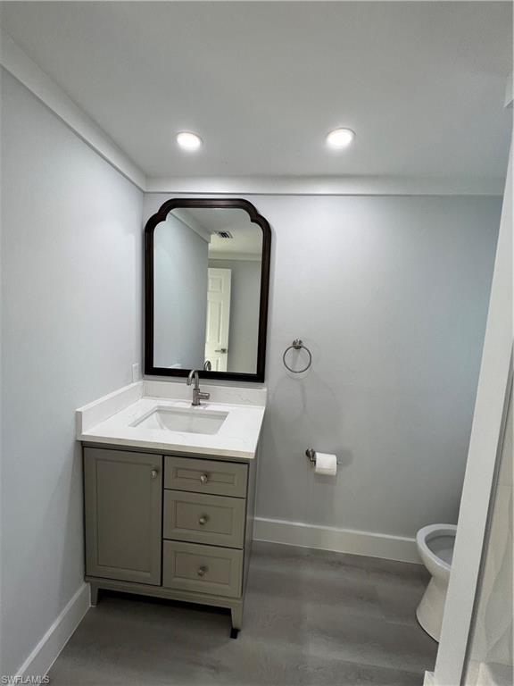 5345 Hardee Street Naples, FL 34113 - Photo 11 of 20 a bathroom with a toilet sink and mirror